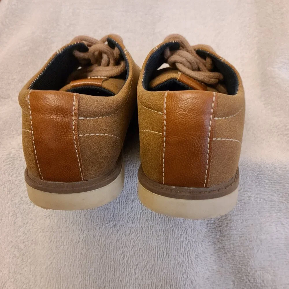ARIZONA JEAN CO. BOYS ''ELLIOT'' TIE SHOES-COGNAC/TAN-SIZE 13 MEDIUM